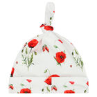 Baby Girls White & Red Poppies Babygrow Set, 1, hi-res